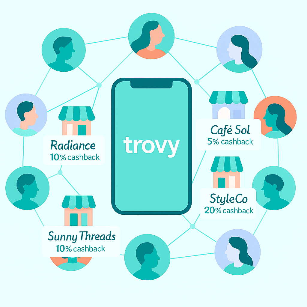 trovy cashback ecosystem - connecting merchants and shoppers